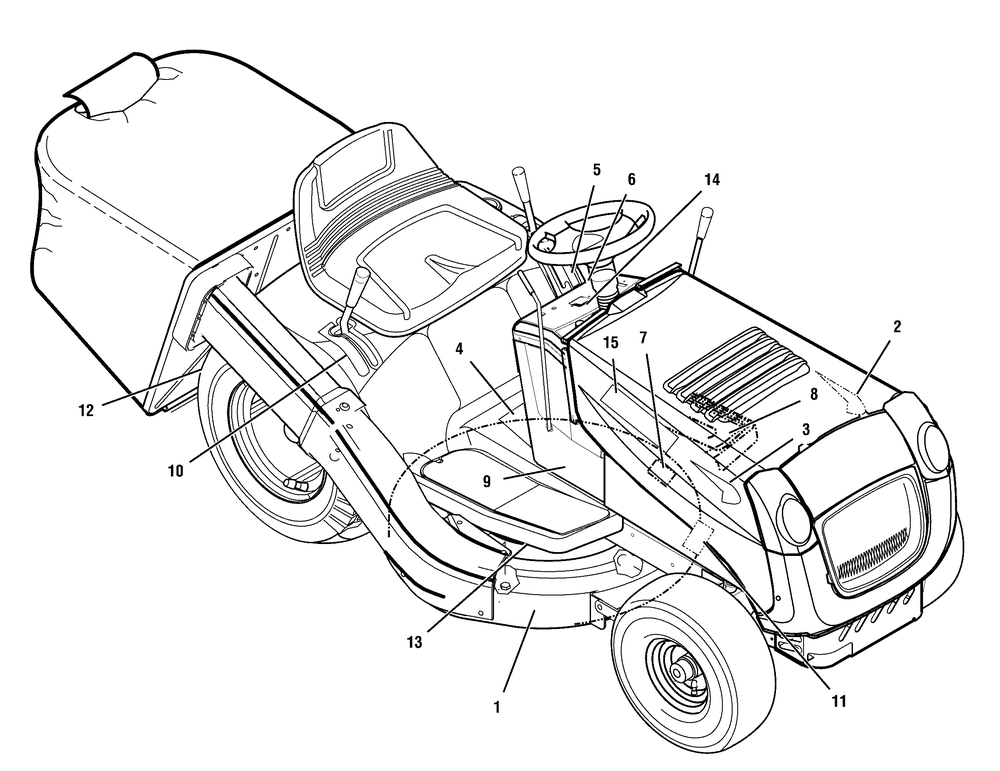 Decals Diagram and Parts List for 7800291-312006X78C 2008 Briggs and Stratton Lawn Tractor